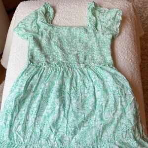 Vineyard Vines Mint Floral Smocked Dress